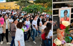 Peregrinaciu00f3n y rezo del Rosario en memoria de Marco Calzada. Cru00e9dito: Movimiento Schoenstatt Costa Rica 