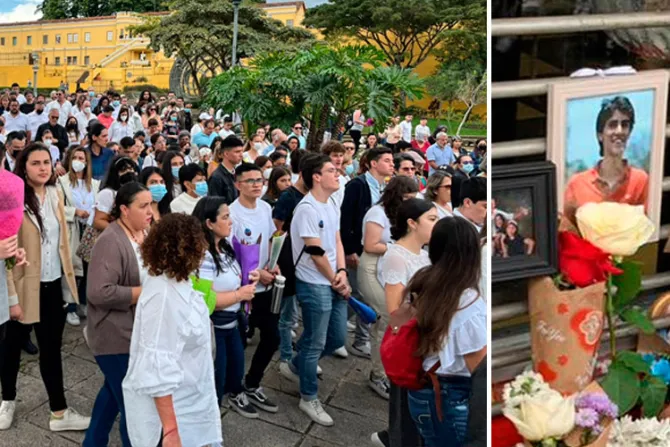 Cientos peregrinan y rezan el Rosario en memoria de joven asesinado en Costa Rica