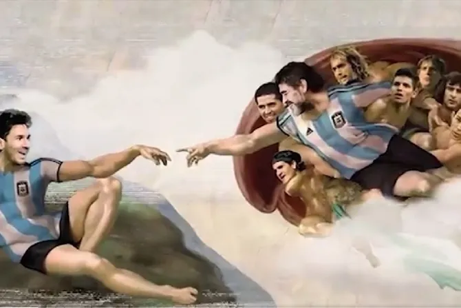 Un video que iguala a Maradona y Messi con Dios causa polémica en Argentina