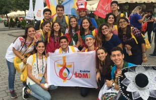 Un grupo de ju00f3venes mexicanos en la JMJ de Cracovia. Foto: u00c1lvaro de Juana 