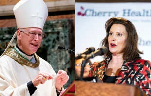 Mons. Earl Boyea (izquierda) - Gretchen Whitmer (derecha) | Cru00e9dito: Daniel Ibu00e1u00f1ez (ACI Prensa) - Foto de Adam Schultz (C BY-NC-SA 2.0) 