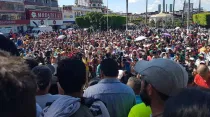 Migrantes centroamericanos atendidos en la Diócesis de Tapachula, al sur de México. Foto: Diócesis de Tapachula.