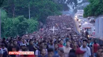 Miles de migrantes cruzan Colombia hacia el Darién. Crédito: EWTN Noticias (captura de video)