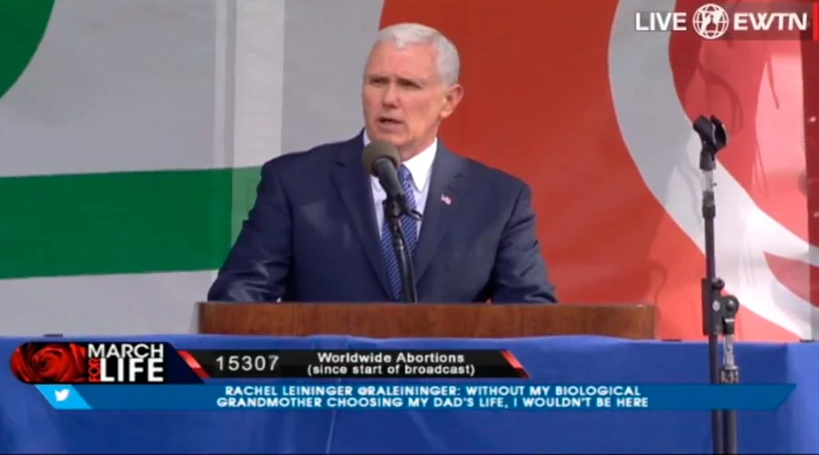 Mike Pence en la Marcha por la Vida 2017. Foto: YouTube/EWTN.?w=200&h=150