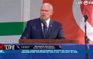 Mike Pence en la Marcha por la Vida 2017. Foto: YouTube/EWTN. 
