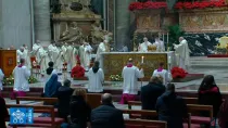 Misa de la Solemnidad de Santa María Madre de Dios en el Vaticano. Foto: Captura de Youtube