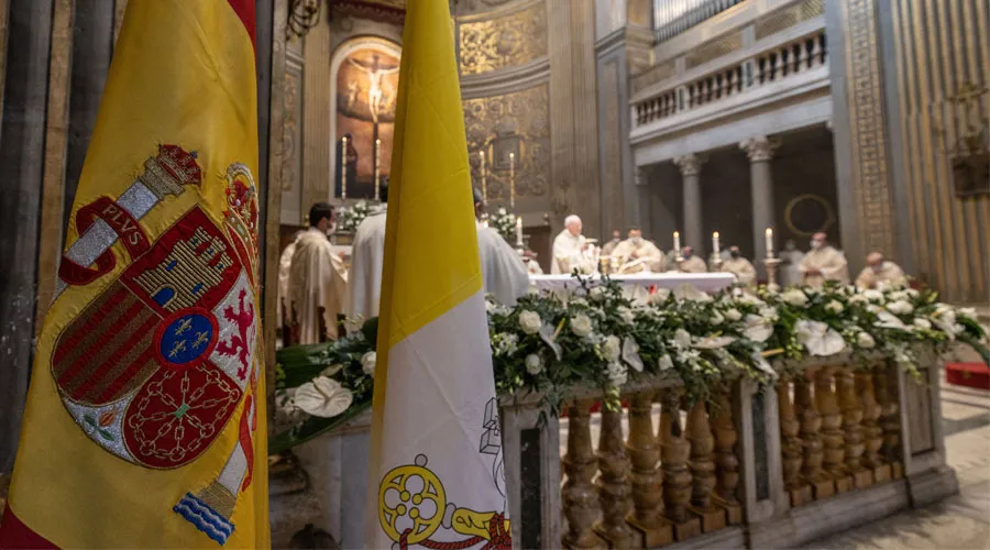 Celebración de la Virgen del Pilar en la iglesia nacional española de Roma. Foto: Daniel Ibáñez / ACI Prensa?w=200&h=150
