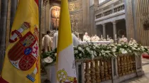 Celebración de la Virgen del Pilar en la iglesia nacional española de Roma. Foto: Daniel Ibáñez / ACI Prensa