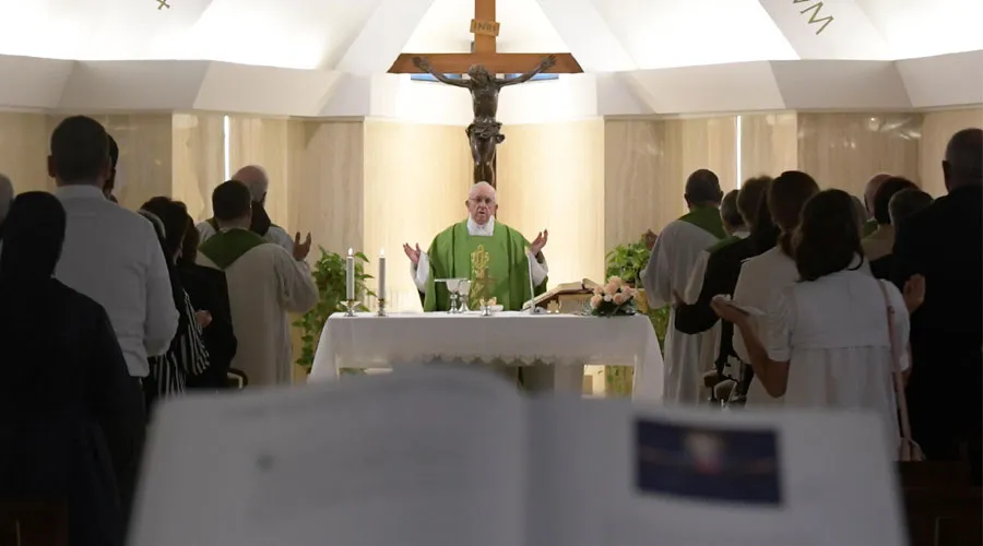 Misa presidida por el Papa en la Casa Santa Marta. Foto: Vatican Media