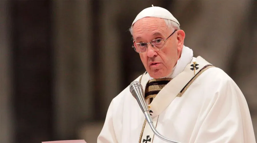 El Papa Francisco durante la Misa Crismal. Foto: Daniel Ibáñez / ACI Prensa