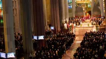 Funeral en la Sagrada Familia de Barcelona (España). Foto: Twitter S.M. Rey D.Felipe VI