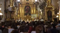 La Misa en memoria del P. Hamel en la iglesia de San Florián. Crédito: Álvaro de Juana