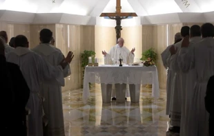 Imagen referencial / Papa Francisco celebra Misa en capilla de Casa Santa Marta. Foto: L'Osservatore Romano. 