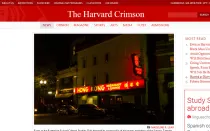 Captura sitio web The Harvard Crimson