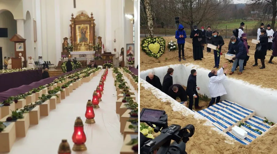 Celebran Misa fúnebre y dan sepultura digna a 640 niños no nacidos en Polonia