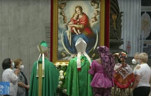 Momento final de la Misa por Jornada Mundial de abuelos y ancianos. Foto: Captura 