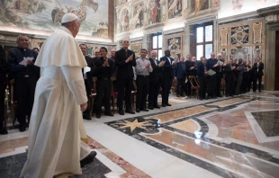 El Papa Francisco en la audiencia. Foto: L'Osservatore Romano 