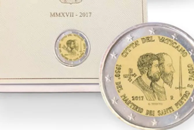 Vaticano recuerda 1950 años del martirio de San Pedro y San Pablo con nueva moneda