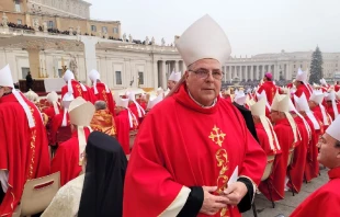 Mons. Bochatey presente en el funeral del Papa Benedicto XVI. Cru00e9dito: Conferencia Episcopal Argentina 