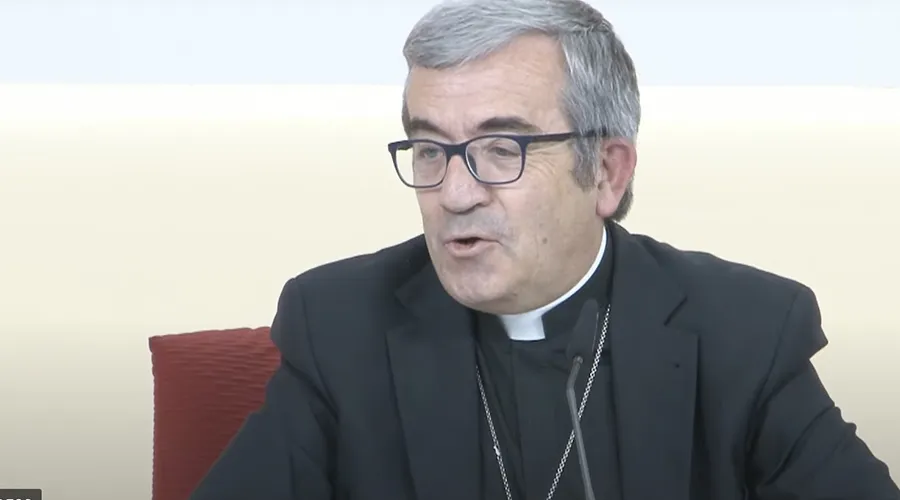 Mons. Luis Argüello, portavoz CEE. Crédito: Captura Pantalla Youtube CEE