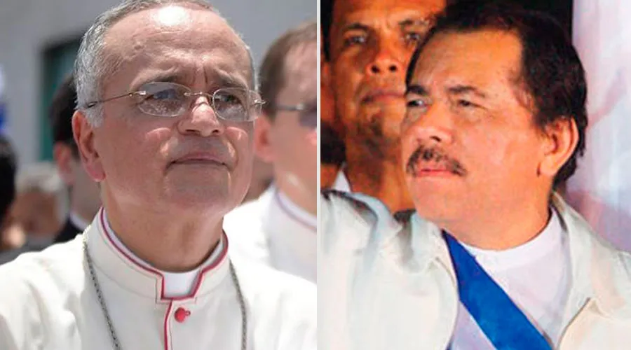 Mons. Silvio José Báez y Daniel Ortega - Fotos: J. Sandino (Parroquia Ntra. Señora de la Asunción) Wikipedia Commons