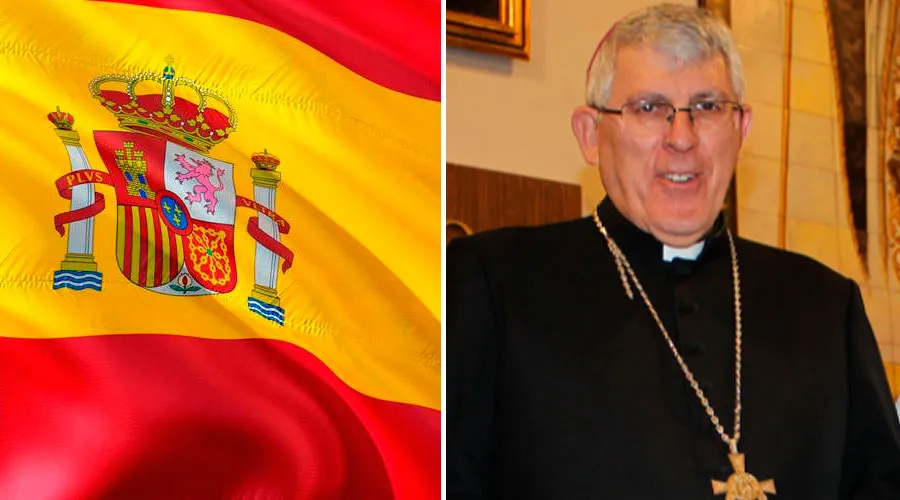 Bandera de España - Mons. Braulio Rodríguez / Fotos: Pixabay (Dominio Público) Architoledo.org