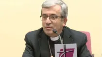Mons. Luis Argüello, portavoz Conferencia Episcopal Española. Crédito: Captura de pantalla Youtube canal CEE