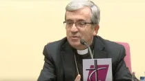 Mons. Luis Argüello, secretario y portavoz de la Conferencia Episcopal Española (CEE). Crédito: Captura de pantalla Youtube
