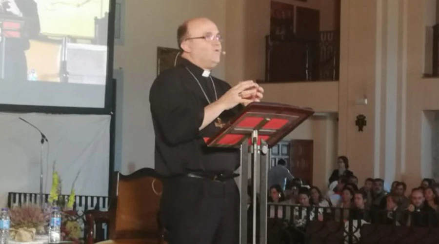 Mons. José Ignacio Munilla, Obispo de San Sebastián (España) durante el congreso de Evangelización "Sus heridas nos han curado". Crédito: Twitter Diócesis de Getafe?w=200&h=150