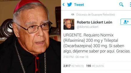 VIRAL: Escasez en Venezuela obliga a obispo enfermo a pedir medicamentos por Twitter