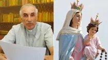 Mons. Hugo Santiago / Virgen del Rosario de San Nicolás Crédito: Facebook Santuario María del Rosario de San Nicolás
