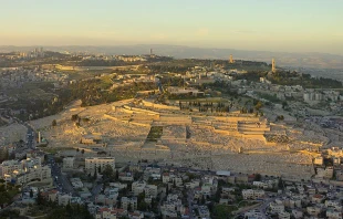 Vista au00e9rea del Monte de los Olivos. Cru00e9dito: Andrew Shiva / Wikipedia CC BY-SA 4.0 