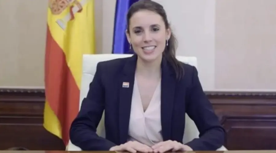 Irene Montero, Ministra de Igualdad del gobierno socialcomunista de España. Crédito: Ministerio de Igualdad.