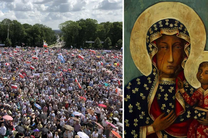 100 mil peregrinan a la Virgen de Czestochowa, advocación amada por San Juan Pablo II