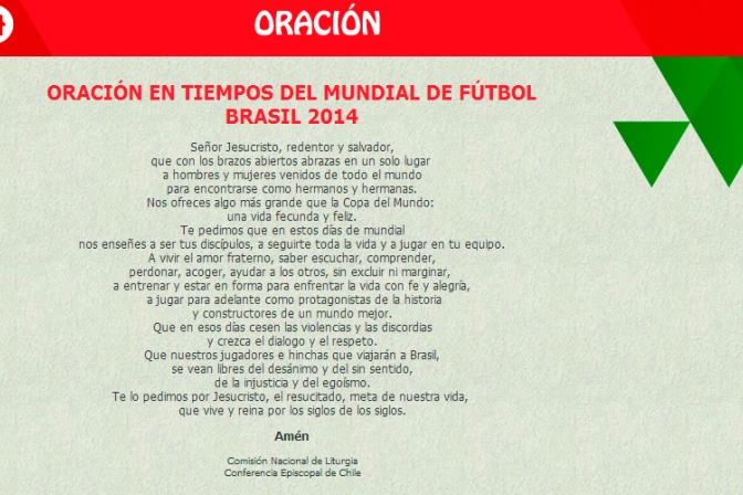 Destacan asistencia del Episcopado Chileno a católicos en Mundial FIFA Brasil 2014