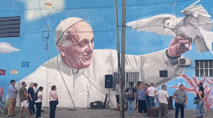 Mural del Papa Francisco en Lanús. Crédito: Twitter de Mons. Marcelo Margni @maximargni?w=200&h=150
