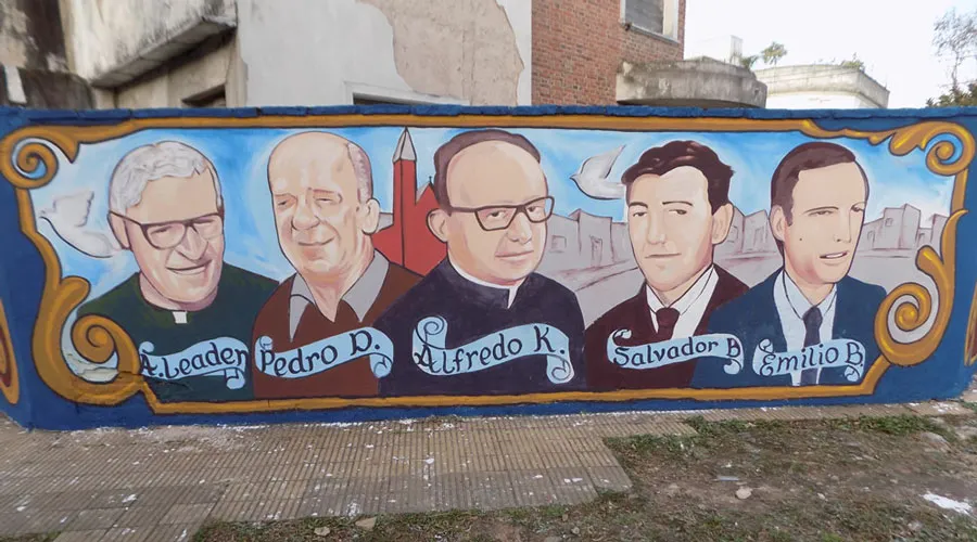Mural de los palotinos asesinados. Foto: Facebook palotinos