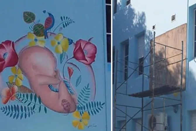 Censuran mural “del niño por nacer”: Autora denuncia una dictadura ideológica