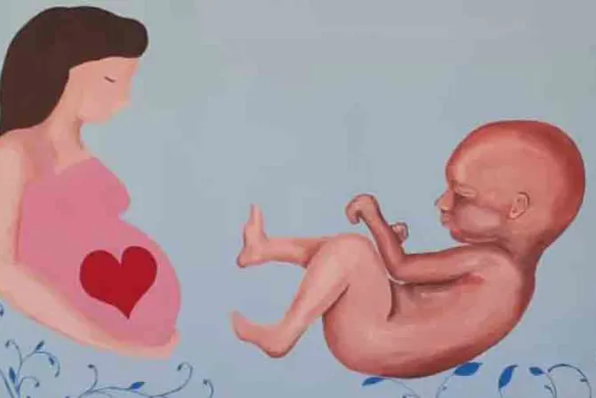 Así quedó el segundo mural provida censurado por presión abortista en Argentina