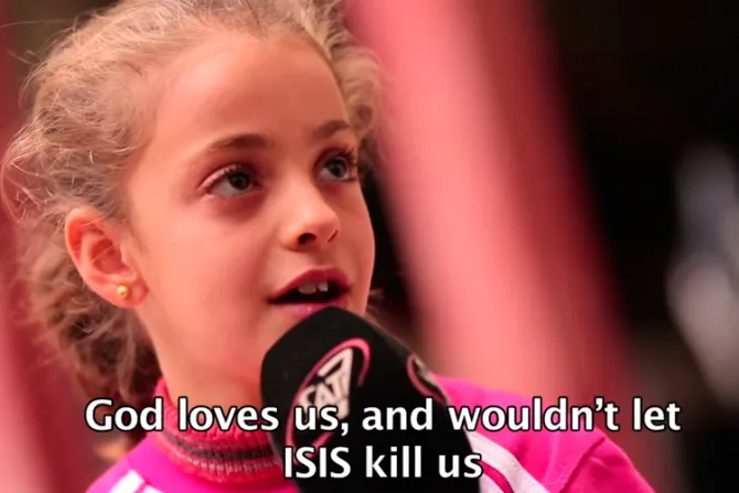 [VIDEO] La respuesta de esta niña cristiana al odio de ISIS conmueve a reportero árabe