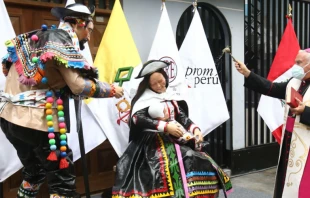 La Sagrada Familia del Nacimiento peruano que estaru00e1 en el Vaticano en esta Navidad 2021, obra de Manuel Breu00f1a Martu00ednez. Cru00e9dito: ANDINA 