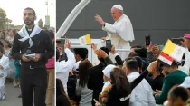 P. Naim Shoshandy. Crédito: Cortesía P. Naim Shoshandy / El Papa Francisco recorre el estadio de Erbil, Irak, donde presidió una multitudinaria Misa. Crédito: Vatican Media