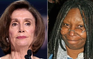 Nancy Pelosi. Cru00e9dio: Gage Skidmore (CC BY-SA 2.0) / Whoopi Goldberg. Cru00e9dito: David Shankbone (CC BY 3.0) 
