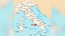 Mapa de Italia. Dominio Público