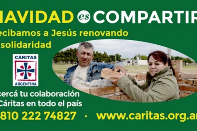 “Navidad es compartir”: Campaña solidaria de Cáritas Argentina