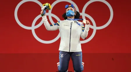 Primera mujer ecuatoriana en ganar medalla de oro en olimpiadas agradece a Dios