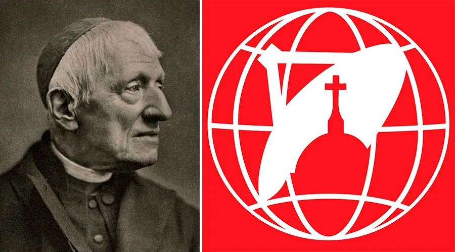 Cardenal John Henry Newman y el logo de EWTN / Crédito: Dominio Público y EWTN