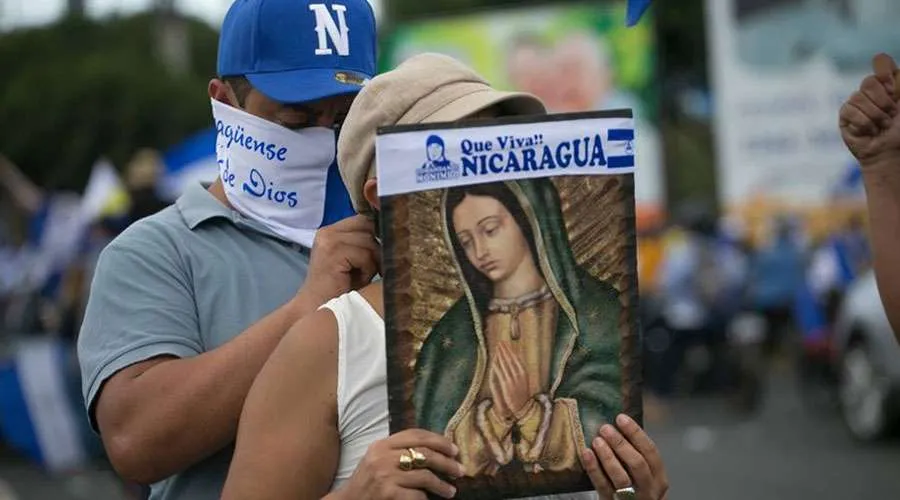 Marcha en Nicaragua en apoyo a los obispos del país. Foto: Arquidiócesis de Managua