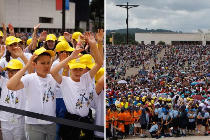 Miles de niños rezan por la recuperación del Papa Francisco en Fátima