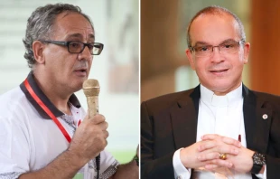 P. Miguel u00c1ngel Cadenas Cardo (izquierda) y P. Ramu00f3n Alfredo de la Cruz Baldera / Cru00e9dito: Vicariato Apostu00f3lico de Iquitos y Conferencia del Episcopado Dominicano 